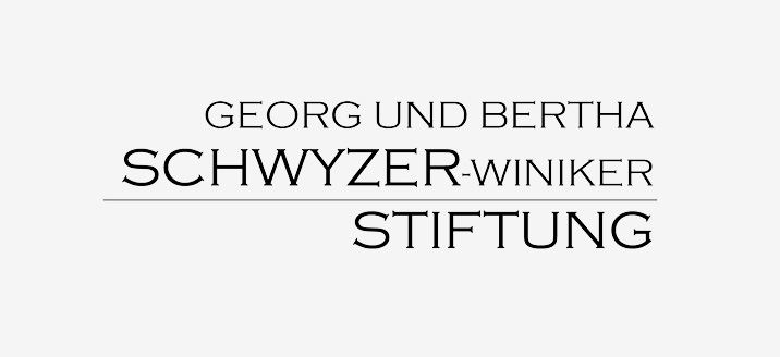 Logo of the Georg and Bertha Schwyzer-Winiker Foundation with the text "Georg and Bertha" at the top, "Schwyzer-Winiker" bold and underlined in the middle, and "Foundation" at the bottom.
