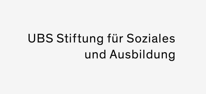The logo of the UBS Foundation for Social Issues and Education features the text "UBS Stiftung für Soziales und Ausbildung" in simple black font on a white background.