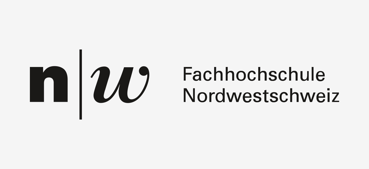 Le logo de la Haute école spécialisée de Suisse du Nord-Ouest affiche les lettres « n » et « w » en noir, séparées par une ligne verticale. À droite, on trouve le texte « Fachhochschule Nordwestschweiz » en noir sur fond blanc.