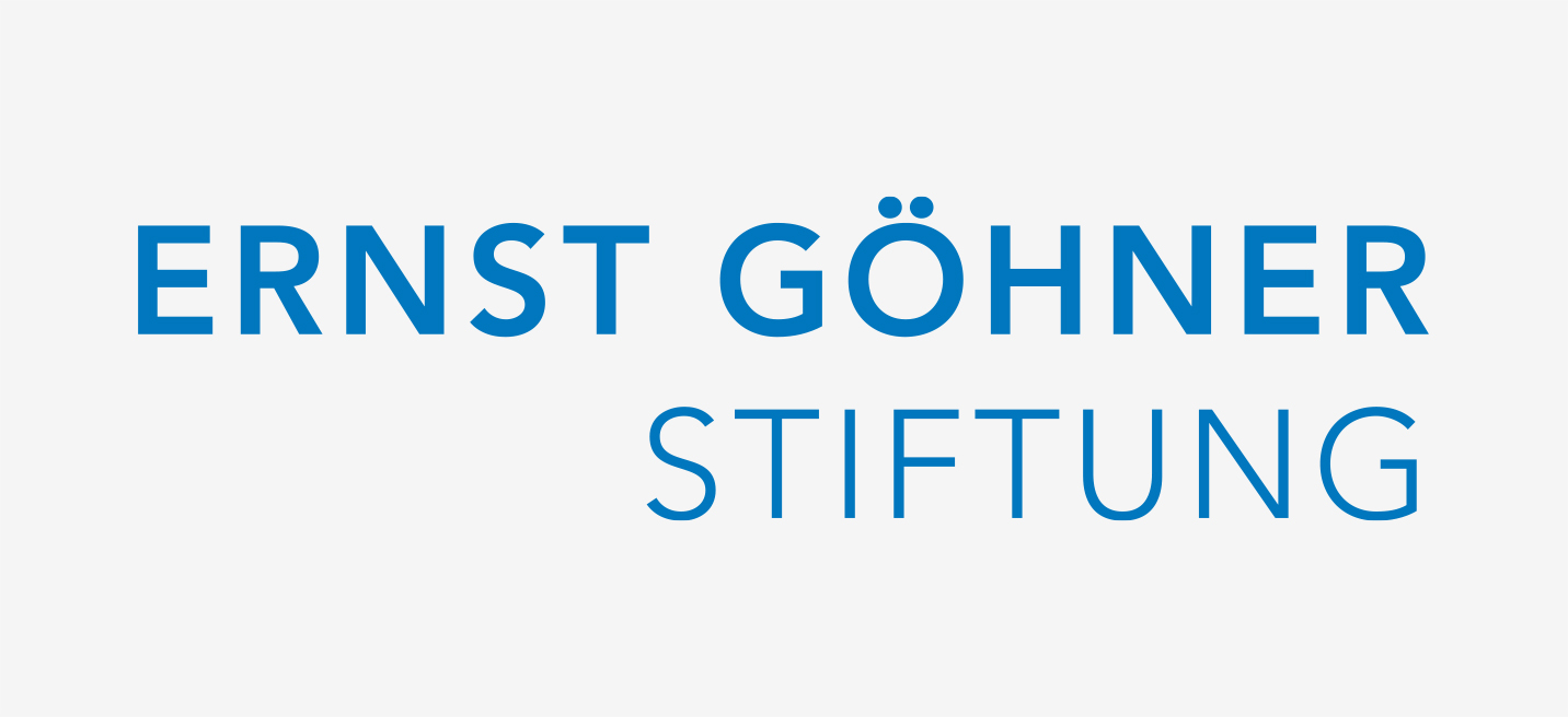 Logo of the Ernst Göhner Foundation featuring the text "Ernst Göhner Stiftung" in blue capital letters on a white background.